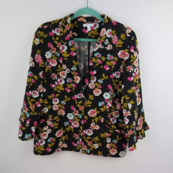 Abound Jackets & Blazers - NWOT Abound Linen Blend Floral Blazer sz M